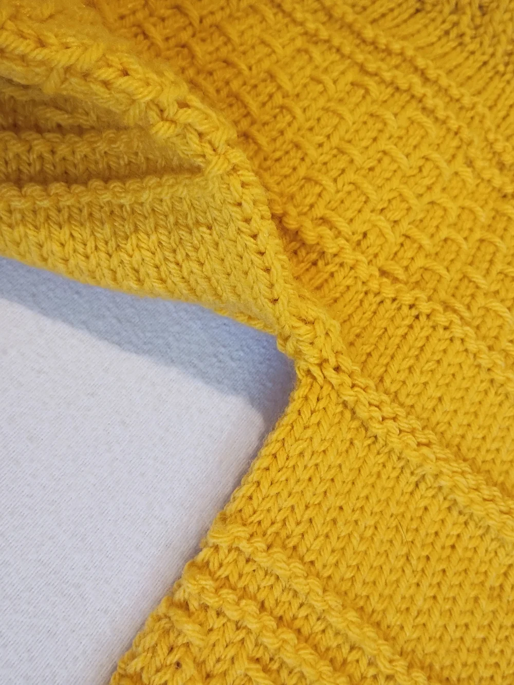 Handmade Yellow Woolen Baby Leggings Textured Knit Lounge Pants